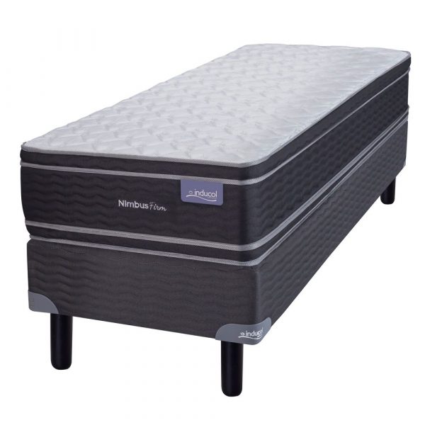 Sommier y Colchon Nimbus Firm 1.00x0.26x2.00 Inducol de Espuma 1 Plaza y media 100x200